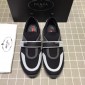 Replica Prada Perfect Quality Sneakers Black and white details with black sole MS071257