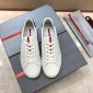 Replica Prada Perfect Quality Sneakers White and 3D line decoration with white sole MS071261