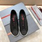 Replica Prada Perfect Quality Sneakers Black and 3D line decoration with white sole MS071262