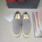 Replica Prada Perfect Quality Sneakers Grey suede and white rubber sole MS071271