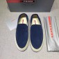 Replica Prada Perfect Quality Sneakers Blue suede and white rubber sole MS071275