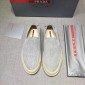 Replica Prada Perfect Quality Sneakers Grey canvas and white rubber sole MS071277