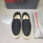 Replica Prada Perfect Quality Sneakers Black canvas and white rubber sole MS071279