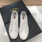 Replica Prada Perfect Quality Sneakers White and gold Prada patch with white sole MS071284