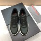 Replica Prada Perfect Quality Sneakers Grey and black leather details with white sole MS071289