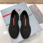 Replica Prada Perfect Quality Sneakers Black and Red Prada Patch with Black Sole MS071296