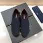 Replica Prada Perfect Quality Sneakers Blue and red heel with white sole MS071297