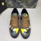 Replica Valentino Perfect Quality Sneakers Brown and yellow camouflage details with beige soles MS071438