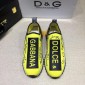 Replica Dolce & Gabbana Yellow and Dolce & Gabbana themed print with black sole Fashion Sneakers MS07152