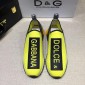 Replica Dolce & Gabbana Yellow and Dolce & Gabbana print with black sole Fashion Sneakers MS07157