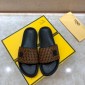 Replica Fendi Slippers with FF design in canvas MS07213