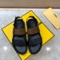 Replica Fendi black Sandals with FF Monogram MS07235