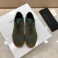 Replica Givenchy Fashion Sneakers  Green and Brown suede with rubber sole MS07438