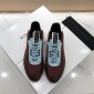 Replica Givenchy Fashion Sneakers Red wine and maroon shiny leather with white heel MS07460