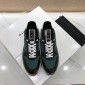 Replica Givenchy Fashion Sneakers Green and black shiny leather with white heel MS07461