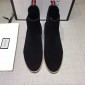 Replica Gucci Chelsea Caligoula black leather Boots GC0807463