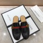 Replica Gucci blackSlipper with double G MS07520