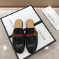 Replica Gucciblack Slipper with double G MS07522