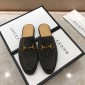 Replica Guccigray Slipper with golden button MS07532