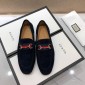 Replica Gucci Black Perfect Quality Loafers With Golden Buckle MS07539