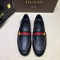 Replica Gucci Black Leather loafer With Bee MS07553