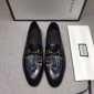 Replica Gucci Black Bright leather Perfect Quality Loafers With Wolf MS07608