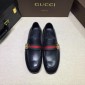 Replica Gucci Black Leather loafer With Golden GG Buckle MS07612