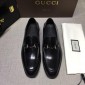 Replica Gucci Black Bright leather Perfect Quality Loafers With Silver Buckle MS07616