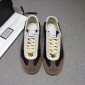 Replica Gucci Fashion Sneakers Black and grey suede with brown rubber soles MS07638