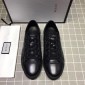 Replica Gucci Fashion Sneakers Black and GG engraving with black sole MS07671