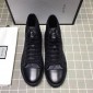 Replica Gucci High-top Fashion Sneakers Black and white grass print with black sole MS07680