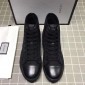 Replica Gucci High-top Fashion Sneakers Black and GG print with black sole MS07683