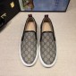 Replica Gucci Fashion Sneakers Brown GG and black heel with white sole MS07693