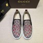 Replica Gucci Fashion Sneakers Beige GG and embroidered gold snake print with white sole MS07701