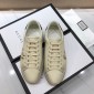 Replica Gucci Fashion Sneakers White and Gucci vintage print with white sole MS07705