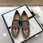 Replica Gucci Fashion Sneakers Beige GG and cat print with white sole MS07716