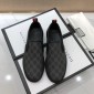 Replica Gucci Fashion Sneakers Black and white GG print with black sole MS07718