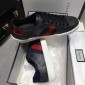 Replica Gucci Fashion Sneakers Black and GG lettering with white sole MS07756