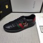 Replica Gucci Fashion Sneakers Black and cat embroidery with black sole MS07761