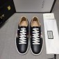 Replica Gucci Fashion Sneakers Black and tricolor wet with white soles MS07762