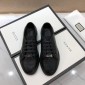 Replica Gucci Fashion Sneakers Black and black heel with black sole MS07768