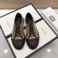 Replica Gucci Fashion Sneakers Beige and GG print with brown sole MS07769