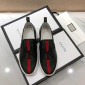 Replica Gucci Fashion Sneakers Black and black NY embroidery with white sole MS07775