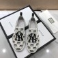 Replica Gucci Fashion Sneakers White and black NY embroidered Gucci print with white sole MS07779