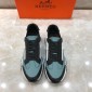 Replica Hermes Fashion Sneakers White and Two-tone sole with  blue tongue MS07782