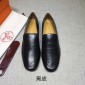 Replica Hermes Black Bringht Leather Perfect Quality Loafers MS07800