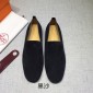 Replica Hermes Black Suede leather Perfect Quality Loafers MS07801