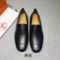 Replica Hermes Black leather Perfect Quality Loafers MS07802