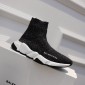 Replica Balenciaga Speed Trainers Black glitter and white rubber sole Sneaker MS09075