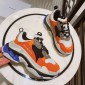 Replica Balenciaga Triple S Mesh & Leather Trainer Perfect Quality Sneaker In White and orange details Sneaker MS09080